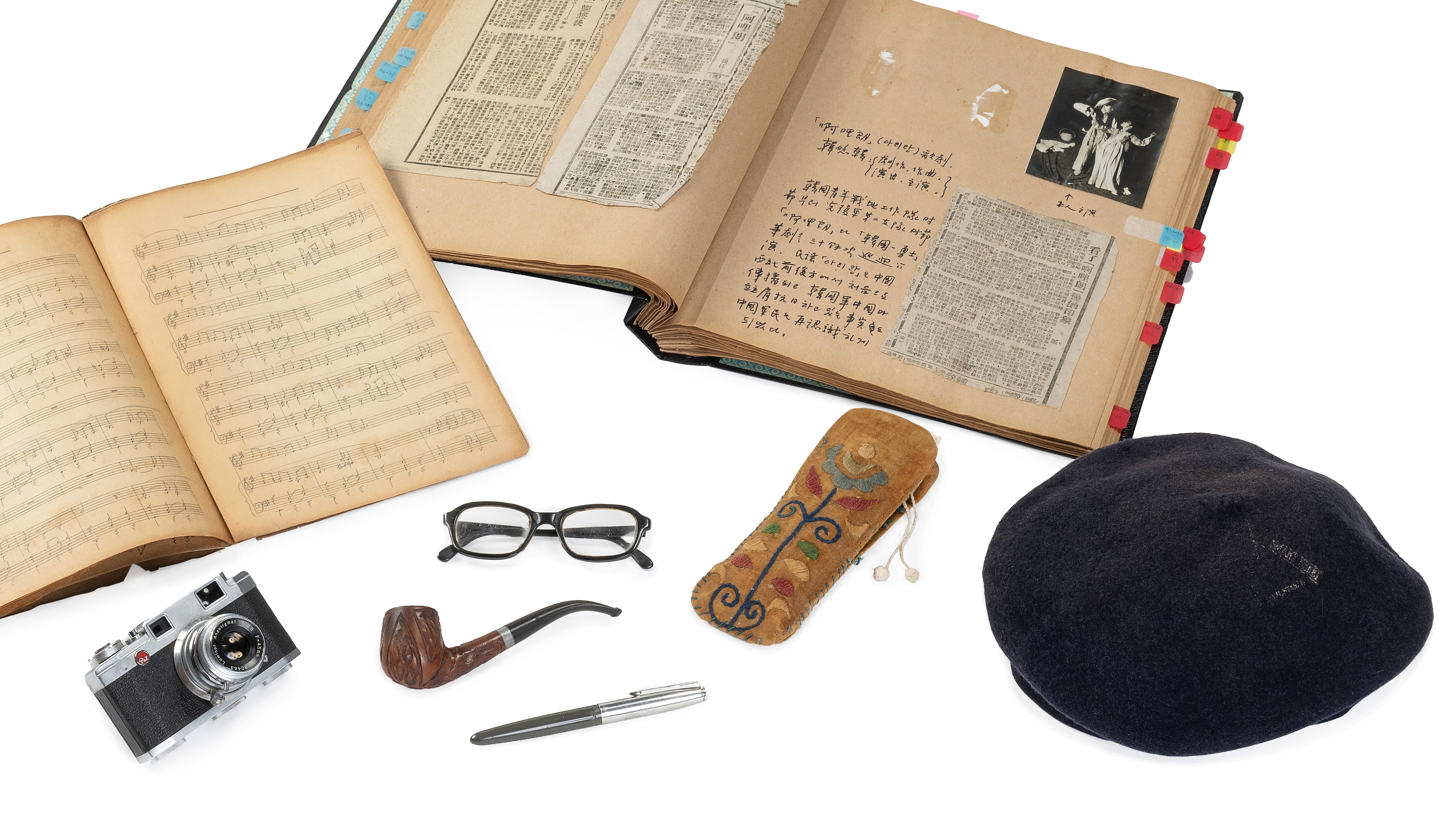 한유한 스크랩북, 악보 및 광복 후 사용한 소지품